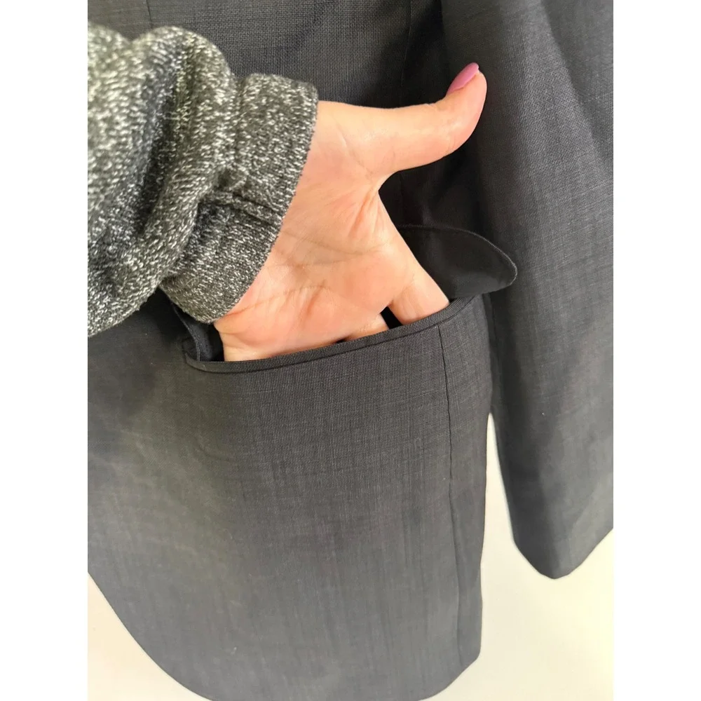 HUGO BOSS Blazer Men's 38R Wool Classic Fit Suit Jacket Gray‎ **FLAW**